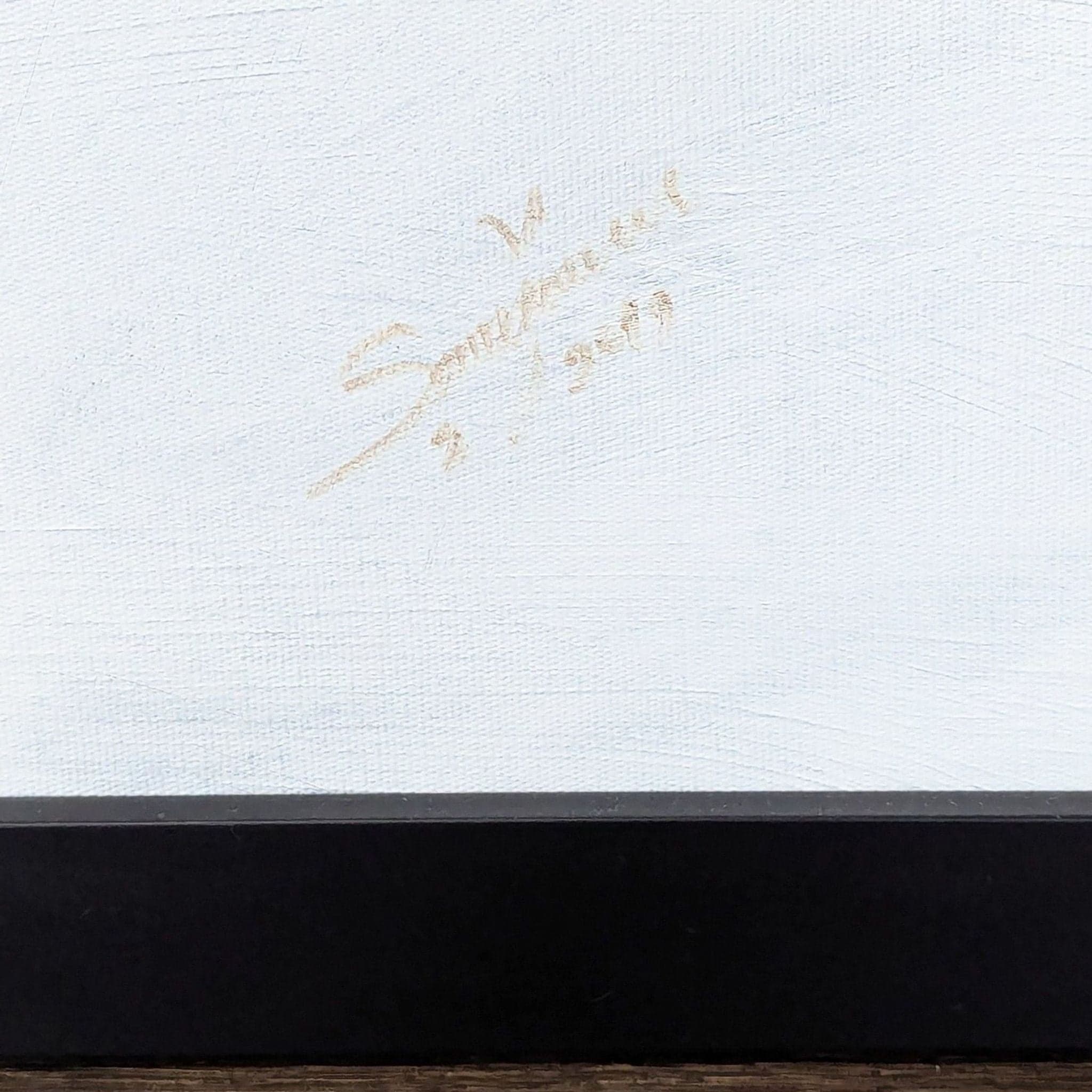 Modern Black and White Abstract Landscape Painting, Professionally Framed - Thumbnail 2