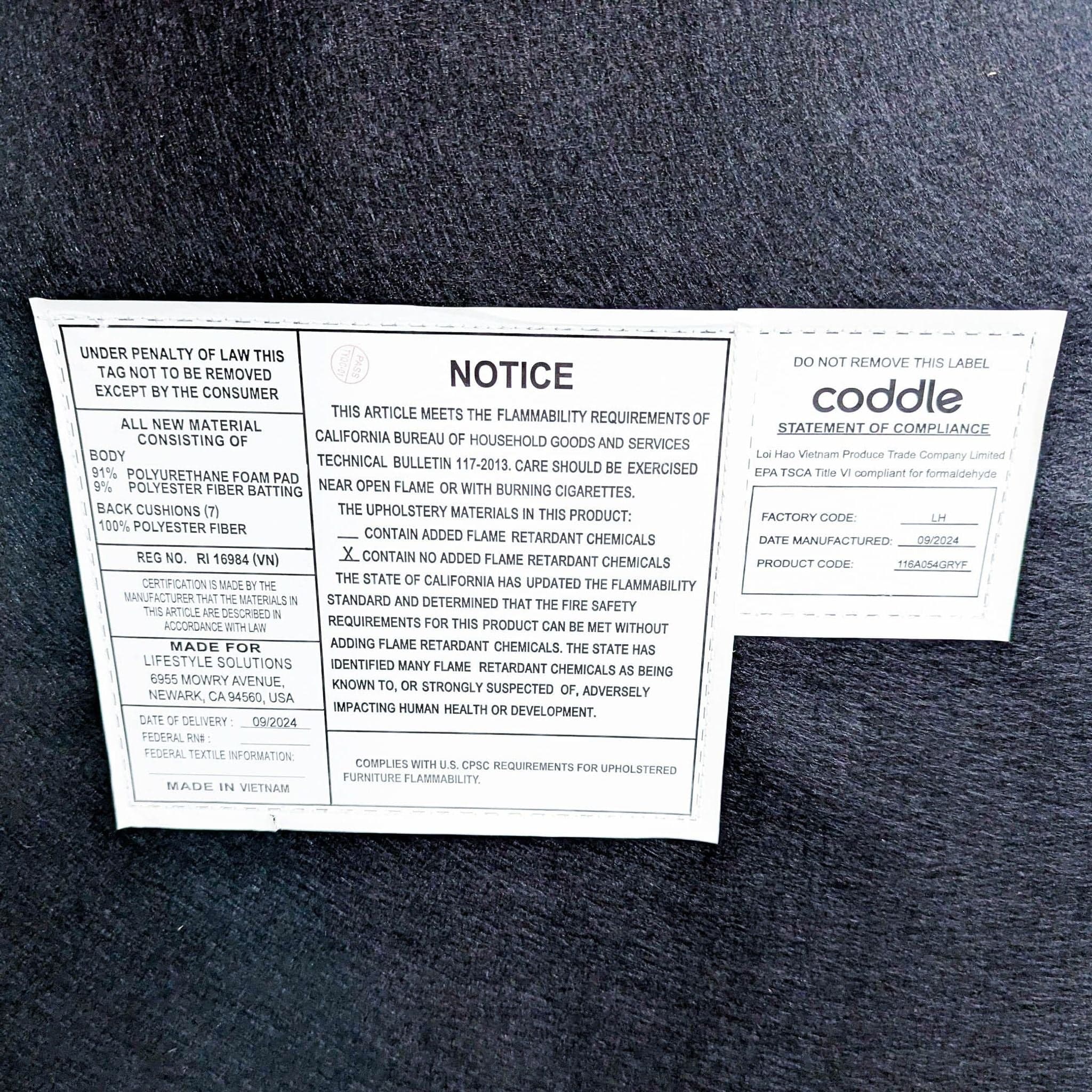 Lifestyle Solutions Edgewood Modern Gray Sectional Sofa with Storage and Built-In Power Outlet - Thumbnail 15