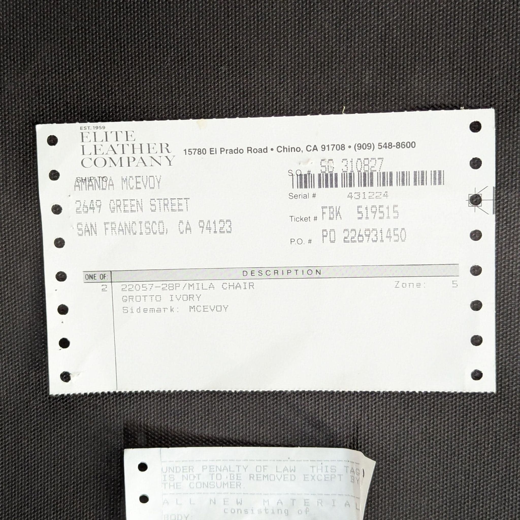 Elite Leather Mila Chair – Grotto Ivory Leather, Tufted Modern Accent Chair - Thumbnail 9