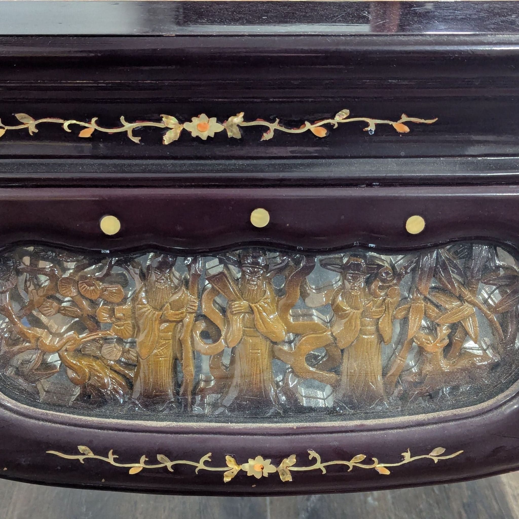 Vintage Chinese Marble Top End Table - Thumbnail 8