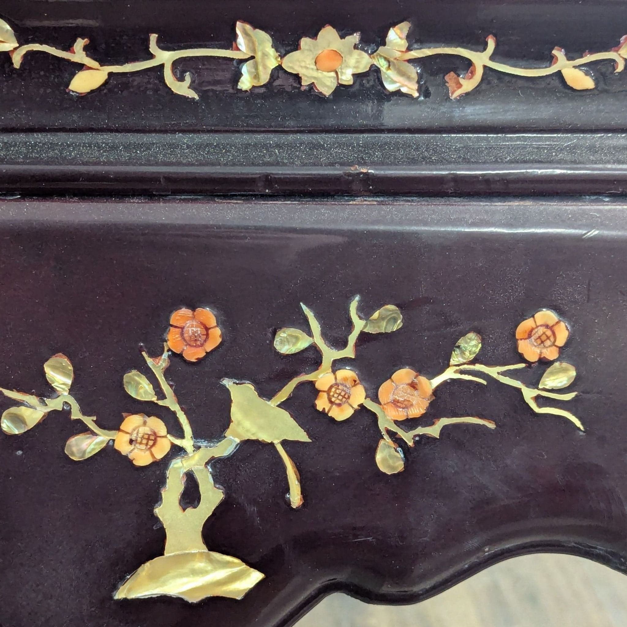 Vintage Chinese Marble Top End Table - Thumbnail 9