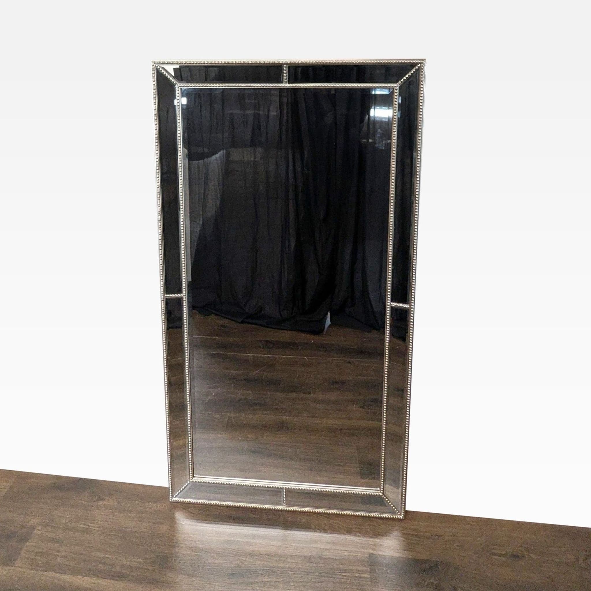 Mirror with Beaded and Beveled Mirror Frame - Image 1