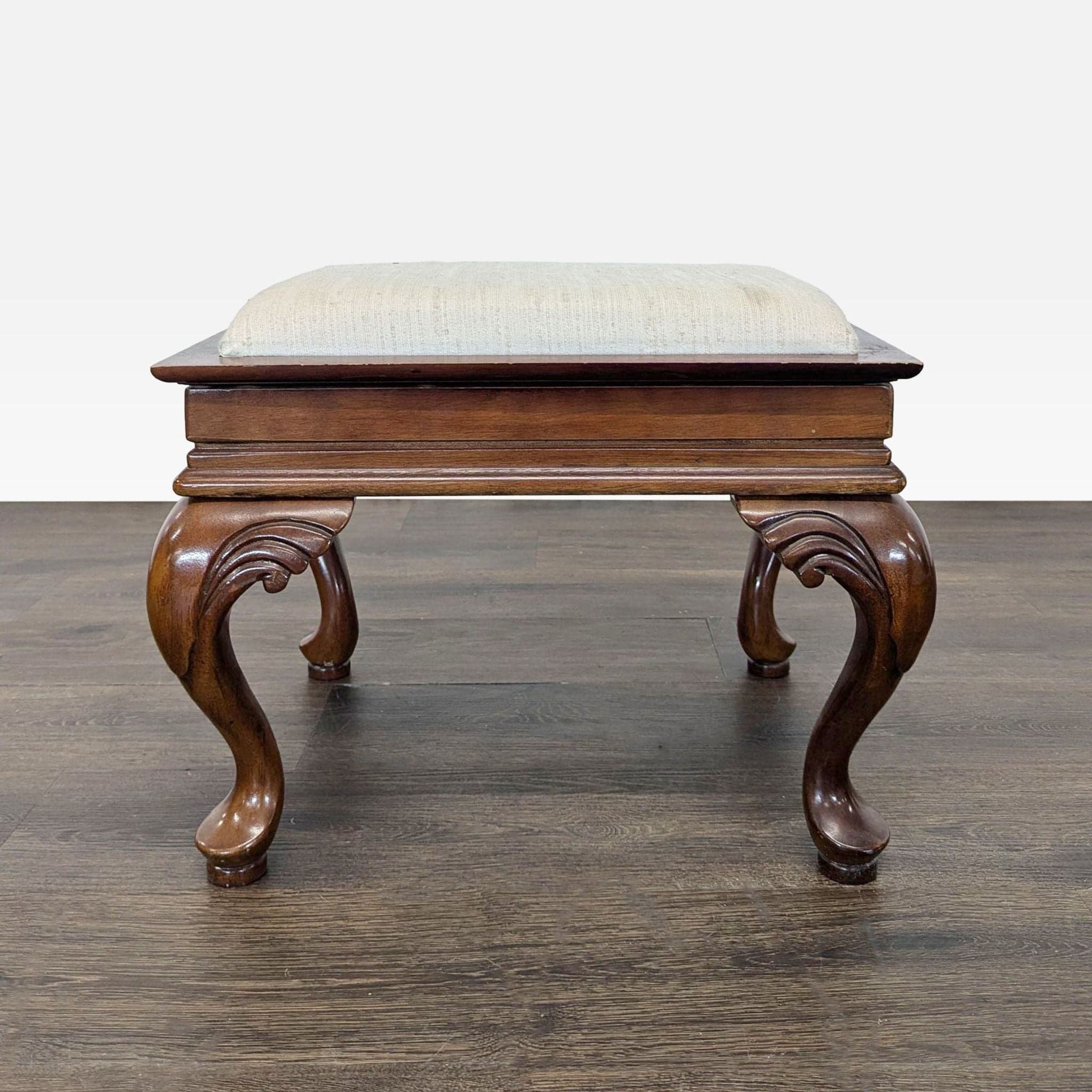 Cherrywood Ottoman with Cushion - Image 1