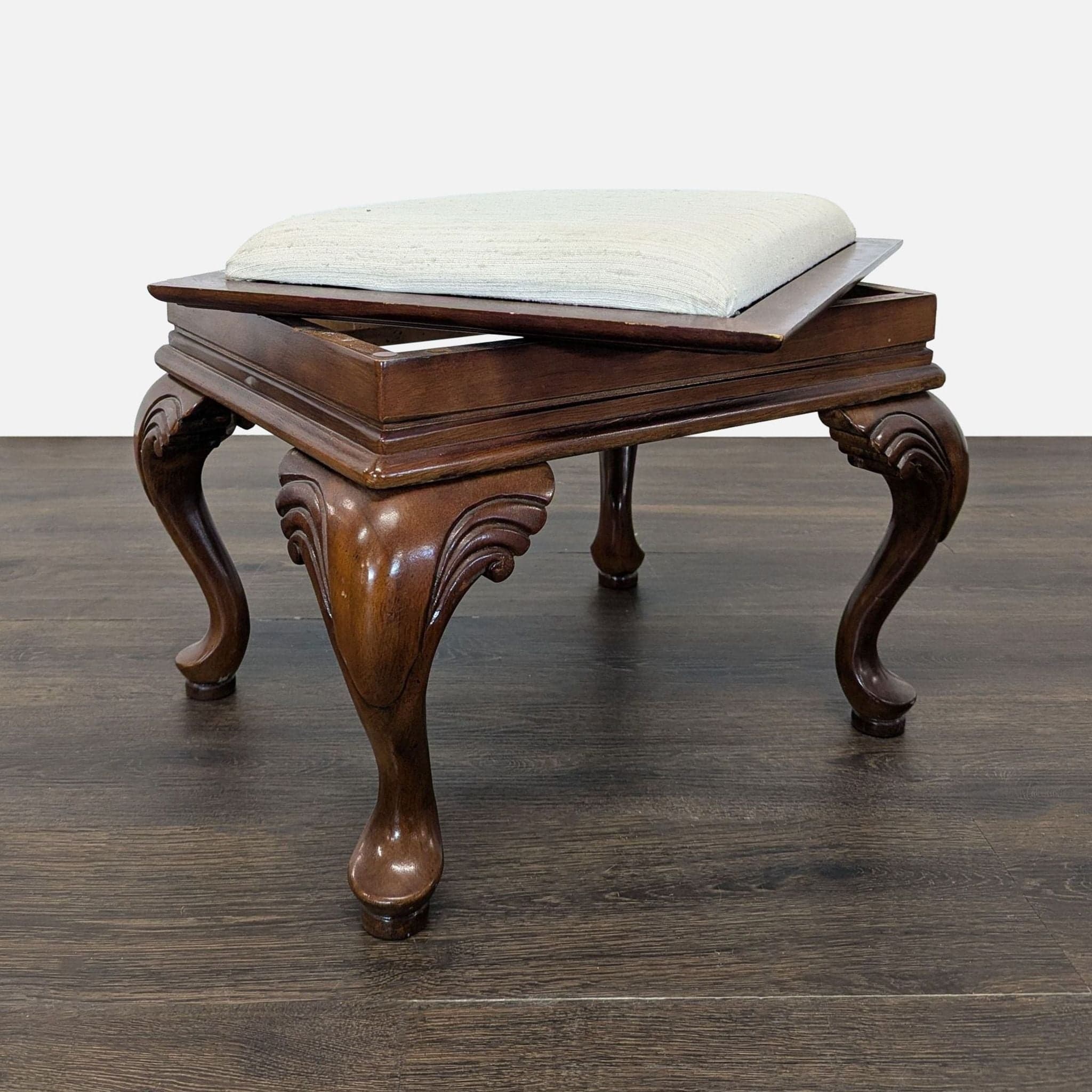 Cherrywood Ottoman with Cushion - Thumbnail 2