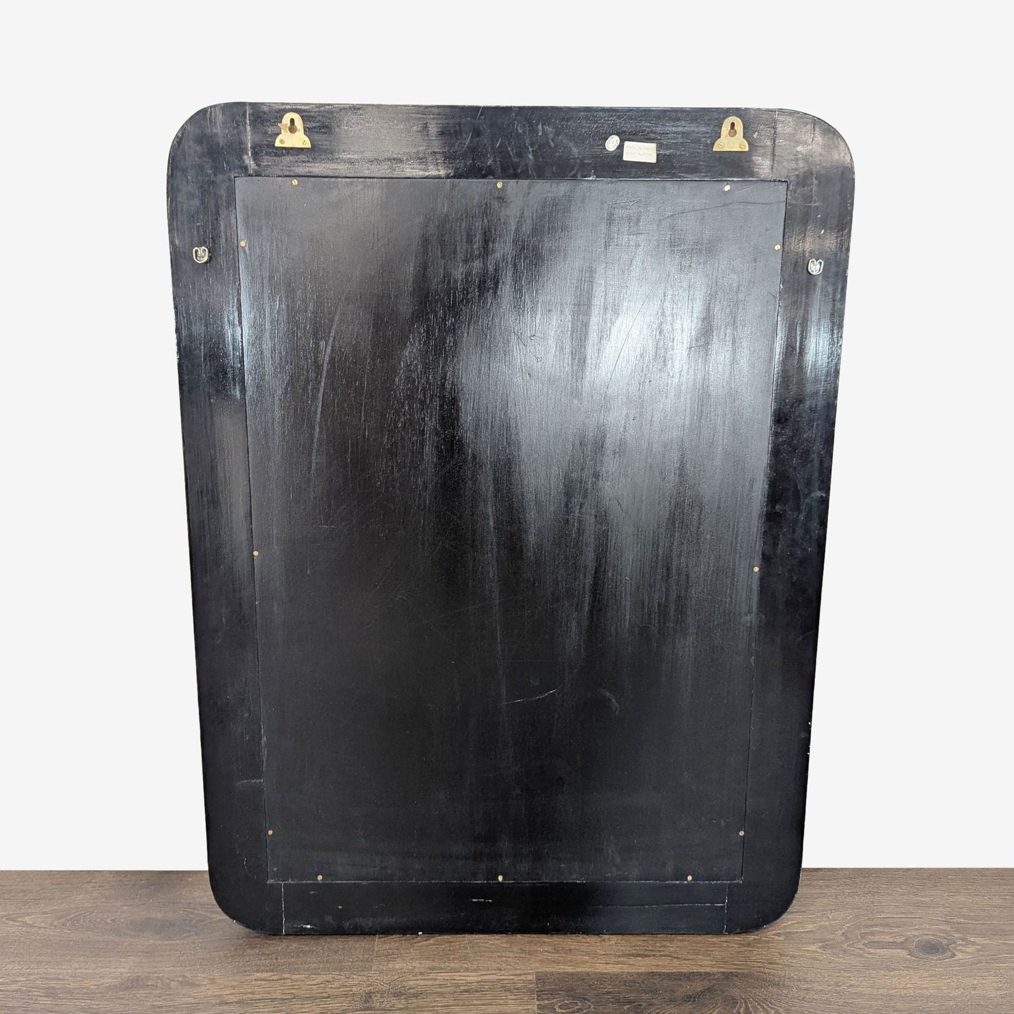 Asian Inspired Lacquered Wood Framed Mirror - Thumbnail 3