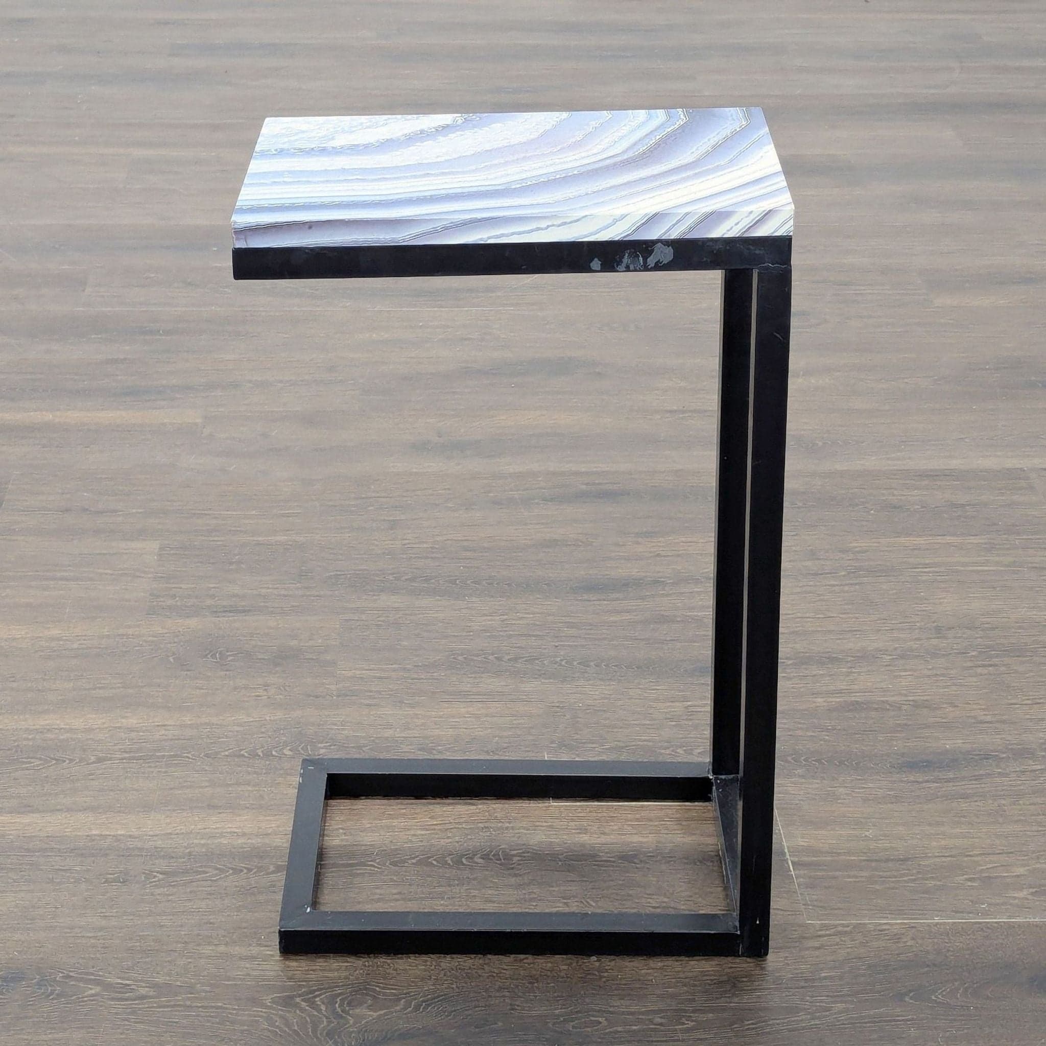 "C" Table with a Faux Stone Top - Thumbnail 5