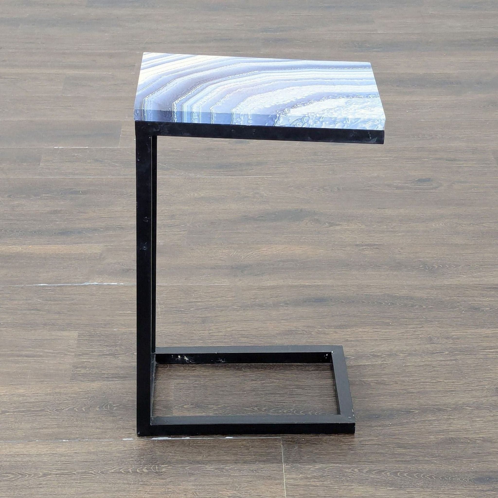 "C" Table with a Faux Stone Top - Thumbnail 3