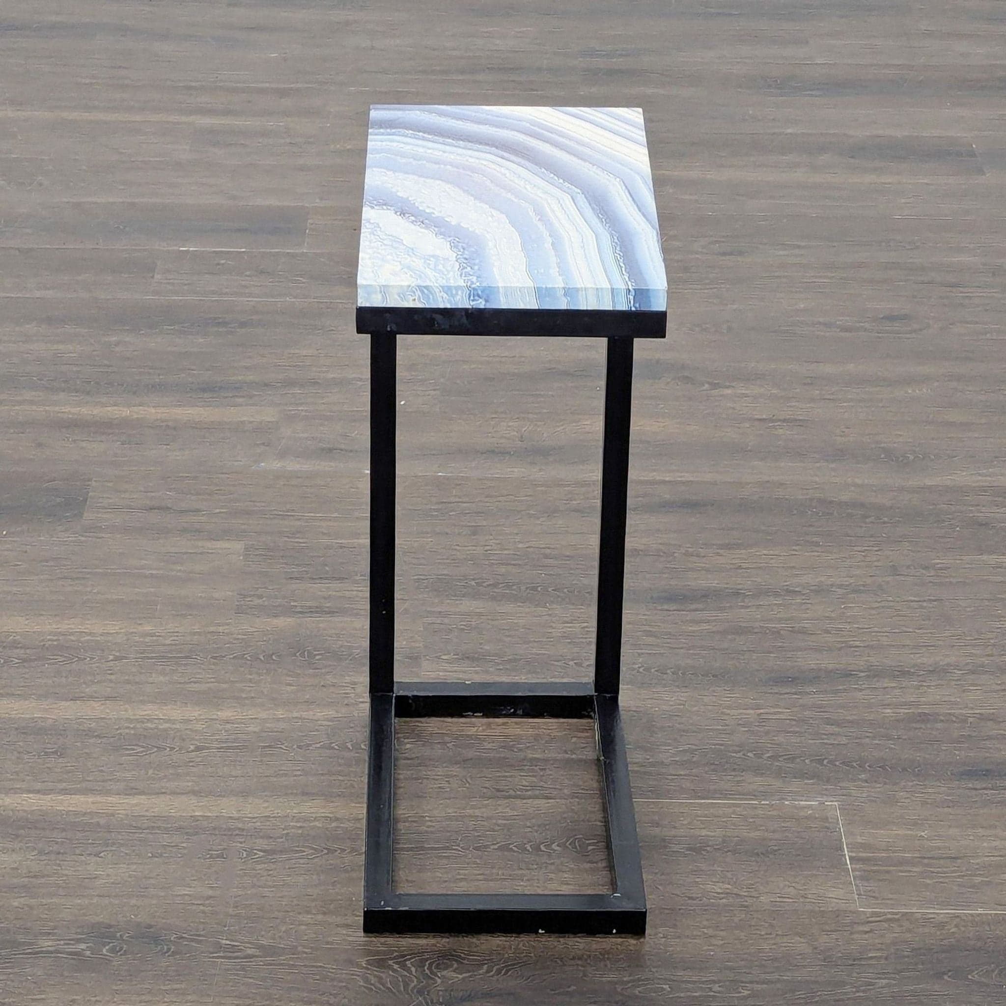 "C" Table with a Faux Stone Top - Thumbnail 2