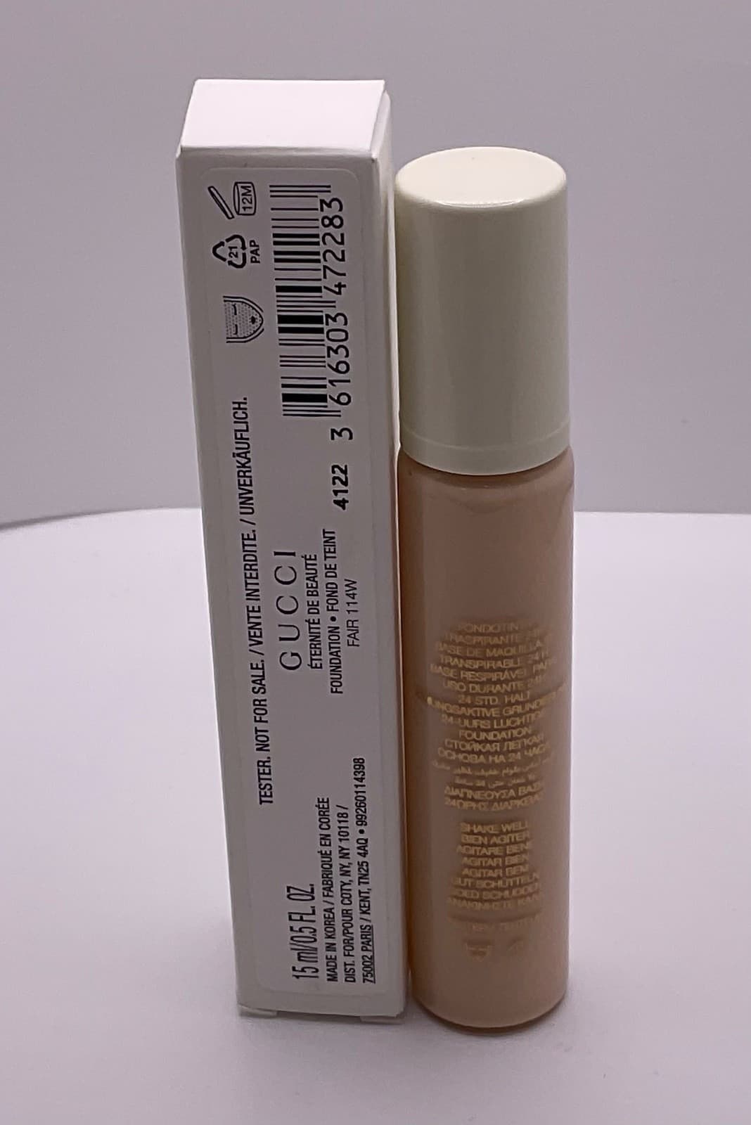 GUCCI Eternite De Beaute Foundation ~ 114W Fair ~ Retired Shade ~ Tester ~ 15 Ml - Thumbnail 3