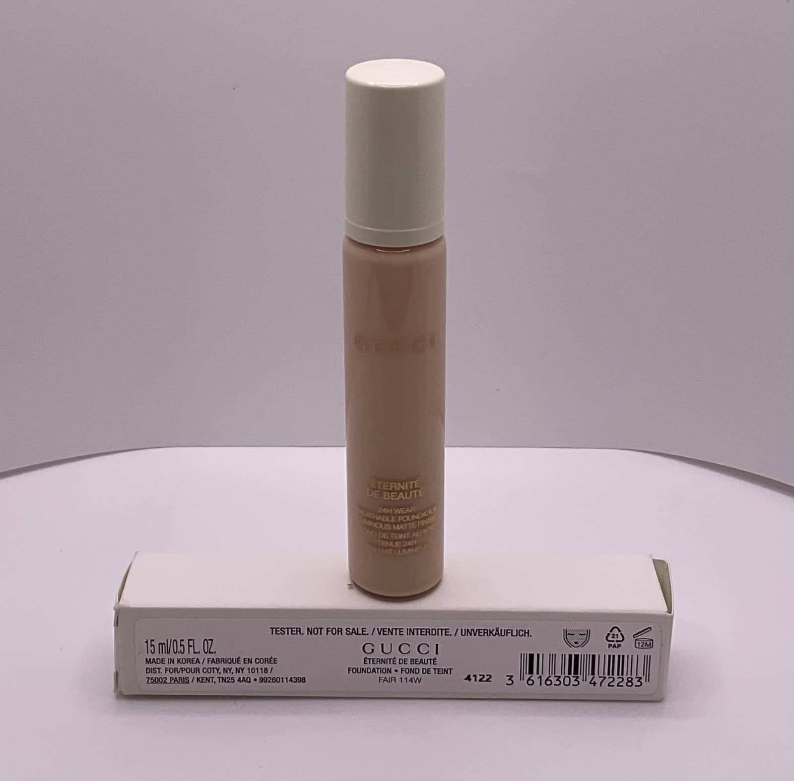 GUCCI Eternite De Beaute Foundation ~ 114W Fair ~ Retired Shade ~ Tester ~ 15 Ml - Image 1