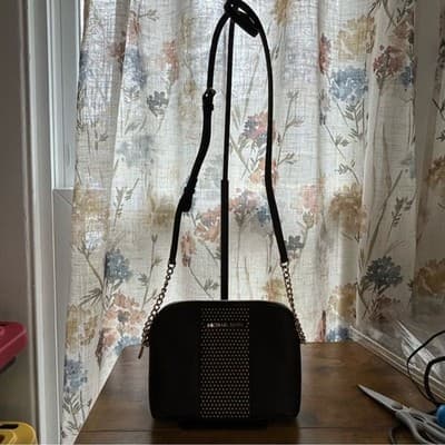 Michael Kors Black Cindy Micro Studded Crossbody - Thumbnail 2