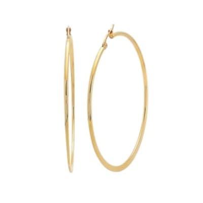 STEELTIME 18K Gold Plated Stainless Steel Hoop Earrings - Image 1