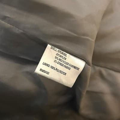 Calvin Klein Women's Double Breasted Wool Blend Peacoat Jacket Charcoal Gray 2 - Thumbnail 4