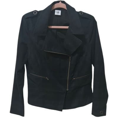 Cabi Tartan Green Blue Plaid Moto Jacket‎ 4 - Image 1