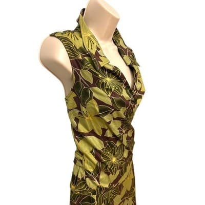 Vintage JONES WEAR SPORT Sleeveless Wrap Floral Two Piece Outfit Size 12 - Thumbnail 3