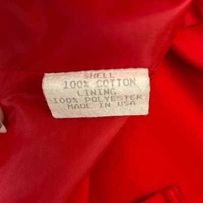 Neiman Marcus Red Cotton Blazer Jacket Size 12 Button Front Pockets - Thumbnail 6