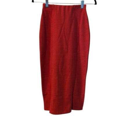 Band of the Free Ribbed Knit Orange Midi Skirt X-Small - Image 1