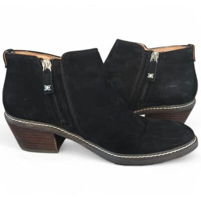 Sam Edelman Weatherproof Pryce Black Suede Bootie 8 - Thumbnail 3