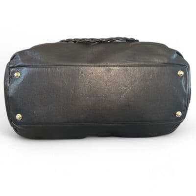 Aleya New York RARE Large Black Leather Shoulder Bag 90s/Y2K - Thumbnail 2