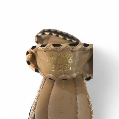 Mila Paoli Genuine Leather Sandals Double Strap Whipstitch Trim Slides Size 9 - Thumbnail 3