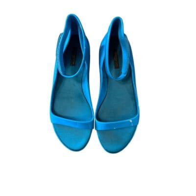 Louis Vuitton Elektrochoc Blue Rubber Sandals 38/8 - Image 1