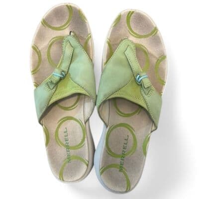 Merrell Mint Green Comfort Slides Sandals Walking Shoes Summer Casual Footwear 7 - Image 1