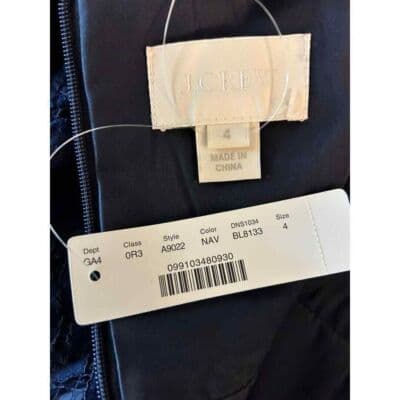 NWT J.Crew Natalia Leavers Lace Dress Navy 4 - Thumbnail 8
