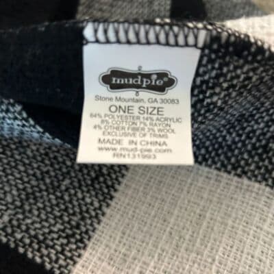 Mudpie Black & White Buffalo Check Sleeveless Vest OS - Thumbnail 9