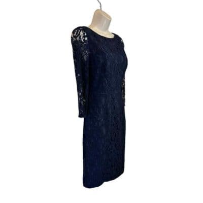 NWT J.Crew Natalia Leavers Lace Dress Navy 4 - Thumbnail 6