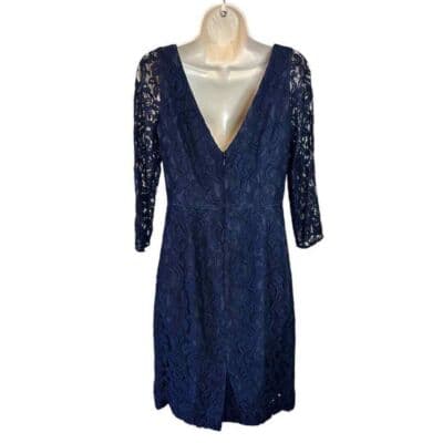 NWT J.Crew Natalia Leavers Lace Dress Navy 4 - Thumbnail 7