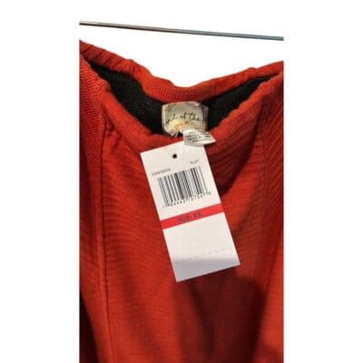 Band of the Free Ribbed Knit Orange Midi Skirt X-Small - Thumbnail 3