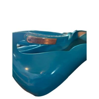 Louis Vuitton Elektrochoc Blue Rubber Sandals 38/8 - Thumbnail 4