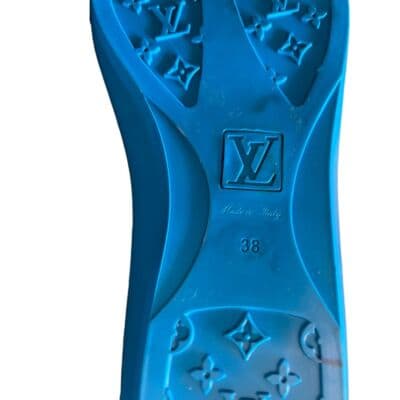 Louis Vuitton Elektrochoc Blue Rubber Sandals 38/8 - Thumbnail 10