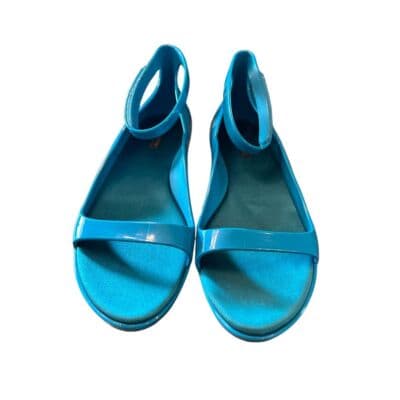 Louis Vuitton Elektrochoc Blue Rubber Sandals 38/8 - Thumbnail 2