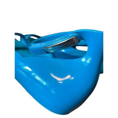 Louis Vuitton Elektrochoc Blue Rubber Sandals 38/8 - Thumbnail 5