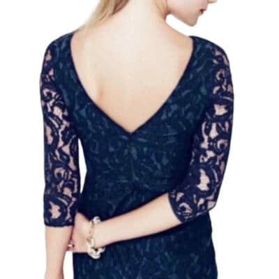 NWT J.Crew Natalia Leavers Lace Dress Navy 4 - Thumbnail 2