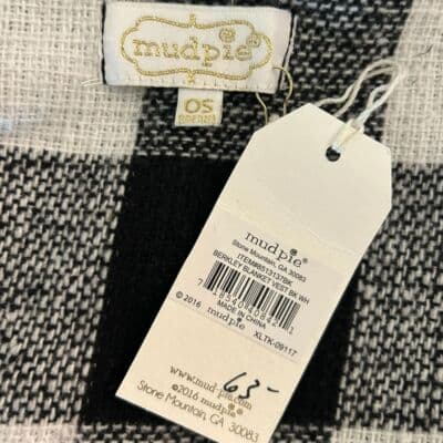 Mudpie Black & White Buffalo Check Sleeveless Vest OS - Thumbnail 7