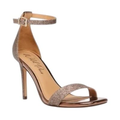 Wild Pair Bethie Two-Piece Dress Sandals Bronze Glitter 10.5M - Image 1