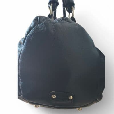 Aleya New York RARE Large Black Leather Shoulder Bag 90s/Y2K - Thumbnail 5