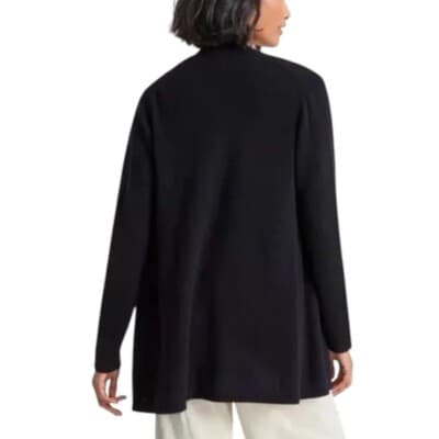 Charter Club 100% Cashmere Black Open Front Cardigan S - Thumbnail 2
