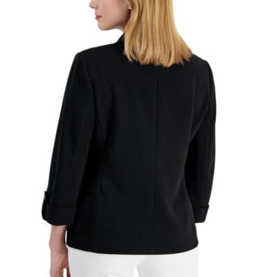 AK Anne Klein Petite 3/4-Sleeve One-Button Blazer PXS - Thumbnail 2