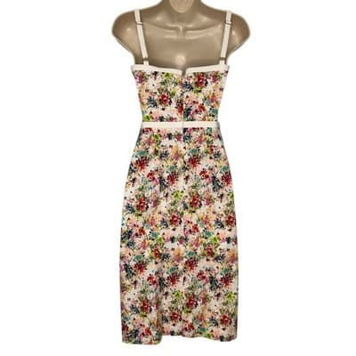 Black Halo Daria Floral Print Dress Sleeveless Sheath Cocktail Party Size 4 - Thumbnail 6