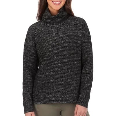 The American Outdoorsman Women's Metallic Black Turtleneck Sweater - Image 1