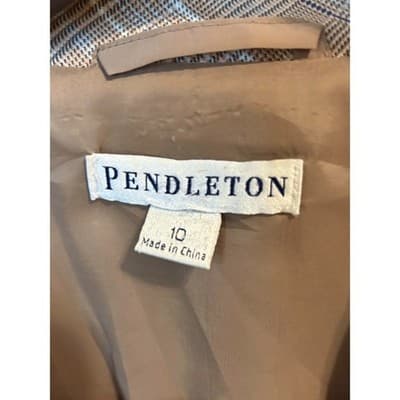 Pendleton Plaid Skirt Suit Set Women's Size 10 Blazer Career Business Casual - Thumbnail 6