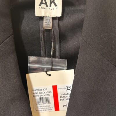 AK Anne Klein Petite 3/4-Sleeve One-Button Blazer PXS - Thumbnail 5