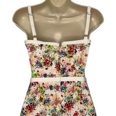 Black Halo Daria Floral Print Dress Sleeveless Sheath Cocktail Party Size 4 - Thumbnail 7