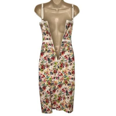 Black Halo Daria Floral Print Dress Sleeveless Sheath Cocktail Party Size 4 - Thumbnail 9