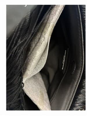 Alexander Wang Black Satin Fringe Black Logo Shoulder Bag 2022 - Thumbnail 3