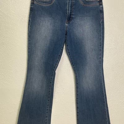 NWOT Dear John Women's Medium Blue Flare Jeans - Image 1