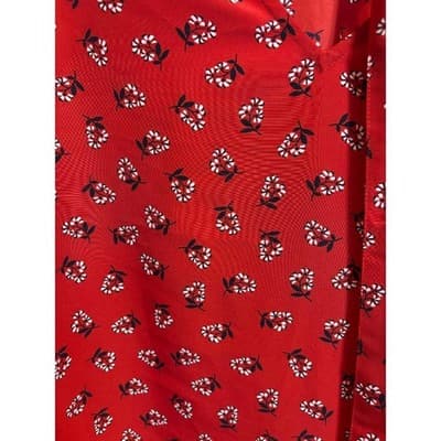 Draper James Floral Print Tie Neck Blouse Long Sleeve SIZE M - Thumbnail 4